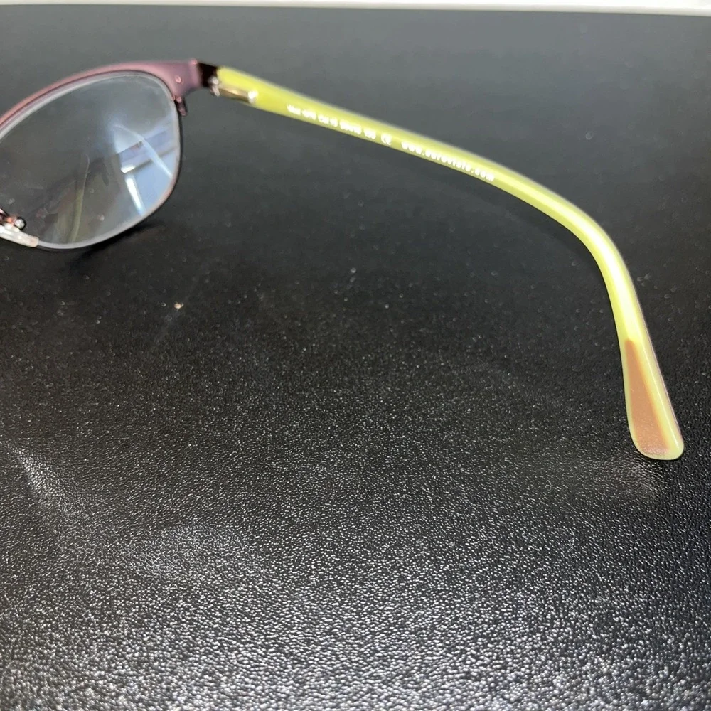 YOU'S 1076 Eyeglasses‎ Frames 50/16/135 Full Rim Semi Cat Eye Purple With Green